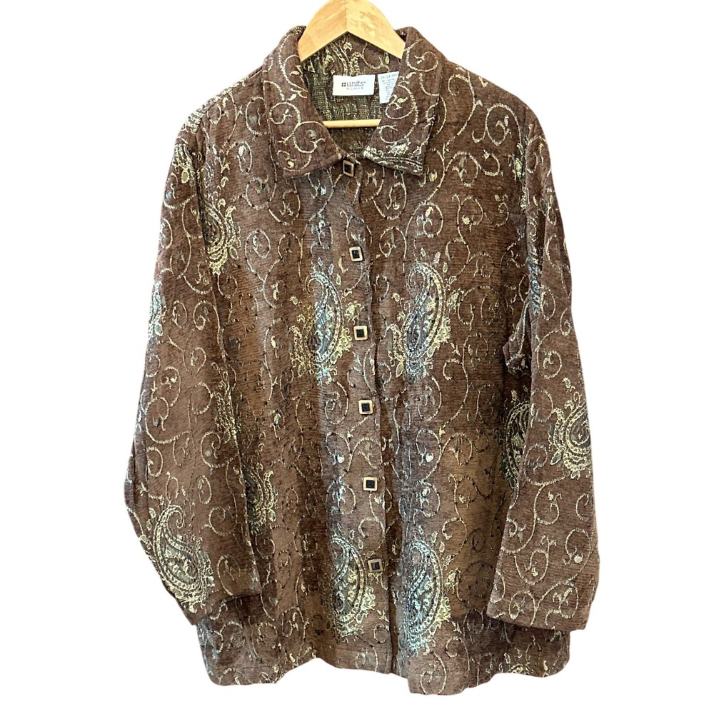 Vintage Units Woman Paisley Jacket Art to Wear Whimsigoth Boho Earthy Art
